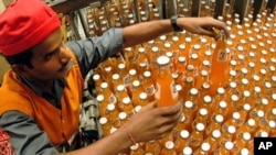 A Indian man working at Hindustan Coca-Cola Beverages Company factory in Chennai, India (File)