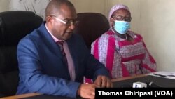 MDC-T 's leaders Douglas Mwonzora and Thokozani Khupe.