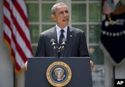 President Barack Obama speaks about Afghanistan at the White House Rose Garden on May 27, 2014.