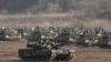 Tank K1A2 milik tentara Korea Selatan dalam latihan militer di Paju, Korea Selatan, dekat perbatasan dengan Korea Utara, Rabu, 17 Maret 2021. (AP Photo/Ahn Young-joon)