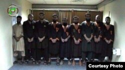 Islamic State fighters are pictured after being arrested in Kabul during a special operation by the Afghan National Security forces, Sept. 18, 2018. (Photo courtesy of Afghanistan National Directorate of Security)