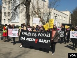 Mirna šetnja aktivista, Osmomartovski marš, Banja Luka, 08.03.2021.