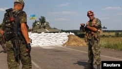 Ukrajinski stražari u oblasti Donjeck, 2. avgust 2014.