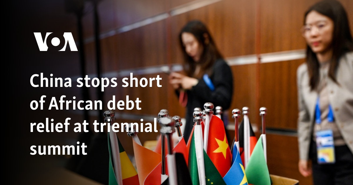 China stops short of African debt relief at triennial summit