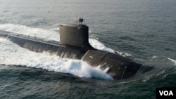 剛剛在10月25號服役的北達科他州號核潛艇是美國海軍啟用的第11艘維吉尼亞級核動力潛艇。（美國海軍網頁圖片）