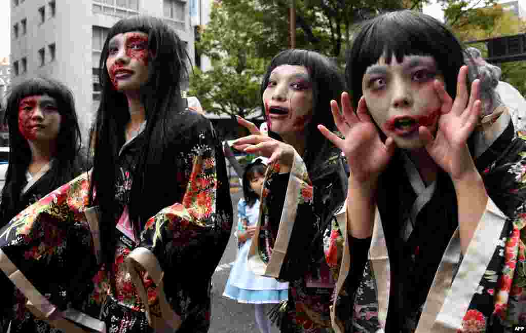 Participants join the Kawasaki Halloween parade in Kawasaki, Japan.