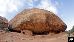 FILE - The "House on Fire" ruins in Mule Canyon, near Blanding, Utah, are shown June 22, 2016. On Wednesday, President Barack Obama designated a 1.35 million-acre Bears Ears National Monument. 