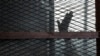 Un accusé s’appuie d’une main contre la cage dans laquelle il est détenu, lors d’une d'audience à la prison de Torah, dans le sud du Caire, Egypte, 22 août 2015.
