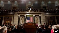 President Barack Obama gives his State of the Union address on Capitol Hill in Washington Feb. 12, 2013