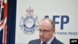 Australian Federal Police Assistant Commissioner Neil Gaughan speaks to the media about a North Korean agent in Sydney, Dec. 17, 2017.