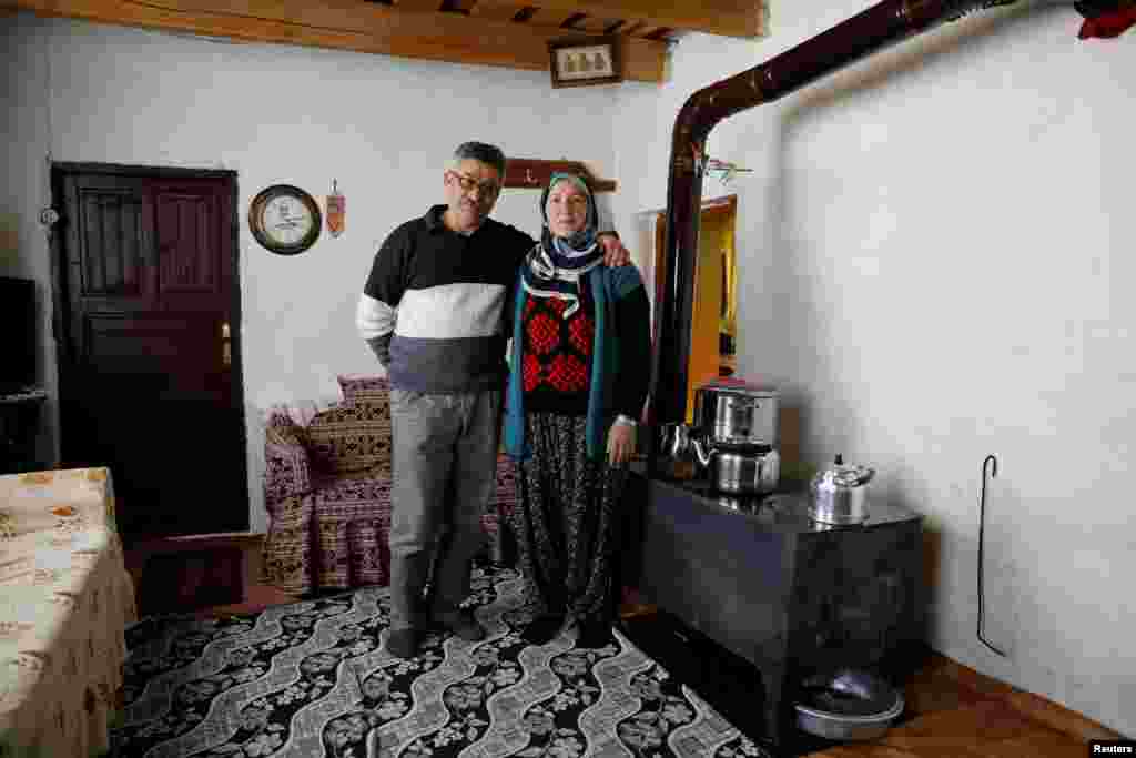 Zakir Omur, 58, and his wife, Nurgul Omur, 53, pose at their home in Bogatepe village in Kars province, Turkey, Feb. 8, 2018. Zakir is a farmer and Nurgul is a housewife. They have been married 29 years and have two sons. &quot;When I was young, my mother wanted me to marry, I thought it was too early but traditions came first. They said there was a girl, Nurgul, that could be my wife. ... We got engaged at our second meeting. When we were newly-wed, we started to live in this house with my mother and father. After a while my parents moved next door, but we stayed here. ... My mother didn&#39;t ask me if I loved Nurgul or not. But once we got married, I got to know her better. I loved her. ... We all need someone to be together with in peace and have conversations. ... The place we associate with our relationship, is our home. This is the place where we have lived since day one,&quot; Zakir said.