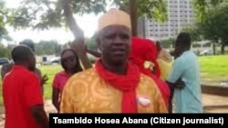 Shugaban al'ummar Chibok dake zaune a Abuja Mr.Tsambido Hosea Abana.
