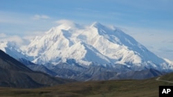 FILE - Mt. McKinley is seen on a sunny day.