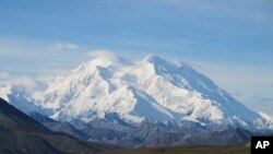 FILE - Denali, formerly known as Mt. McKinley, is seen on a sunny day.