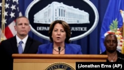 Deputy Attorney General Lisa Monaco announces the recovery of millions of dollars worth of cryptocurrency from the Colonial Pipeline Co. ransomware attacks as she speaks during a news conference. (AP)