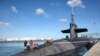 美國海軍洲際導彈潛水艇內華達號2022年1月15日抵達關島。（照片來自美國海軍推特）