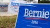 Signs stand in front of Bernie Sanders' campaign headquarters in Columbia, S.C. Sanders has mostly planned events outside the state prior to the Democratic primary on Saturday. (B. Allen/VOA)