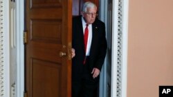 Sen. Michael Enzi, R-Wyoming, leaves a meeting on Capitol Hill in Washington, June 27, 2017.