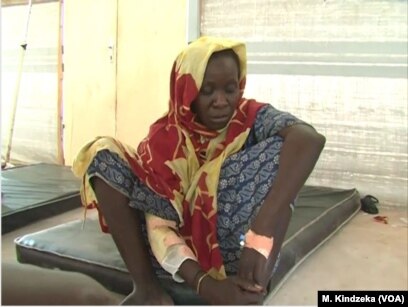 Victims of Boko Haram attack taken to Mora hospital, Cameroon, Apr. 20, 2019.