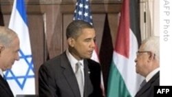 رییس جمهوری آمریکا رهبران اسراییل و فلسطینی را به تجدید مذاکرات صلح تشویق می کند