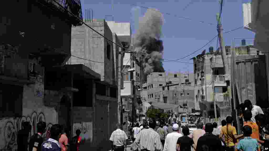 Jefa bom daga Isra'ila a Gaza City, Agusta 21, 2014.