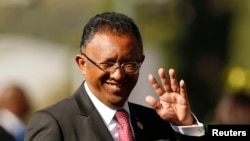 FILE - Madagascar's President Hery Rajaonarimampianina