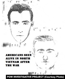 Bản phác thảo chân dung hai quân nhân Mỹ mất tích được đăng trên website của Dự án điều tra về POW.