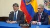 Canciller de Ecuador: "propósitos políticos de desestabilización" durante protestas son "patentes"