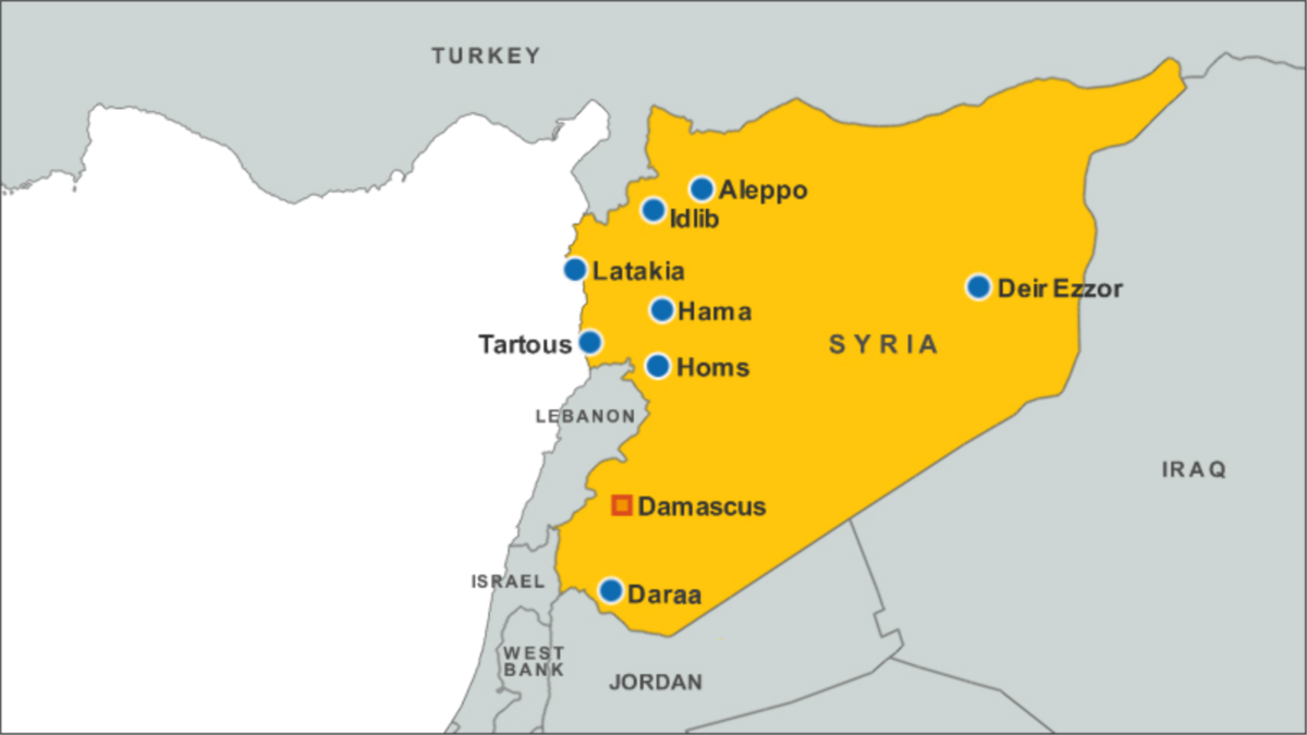 Граница турции и сирии карта