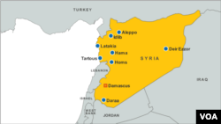 Peta wilayah Suriah (Foto: dok).