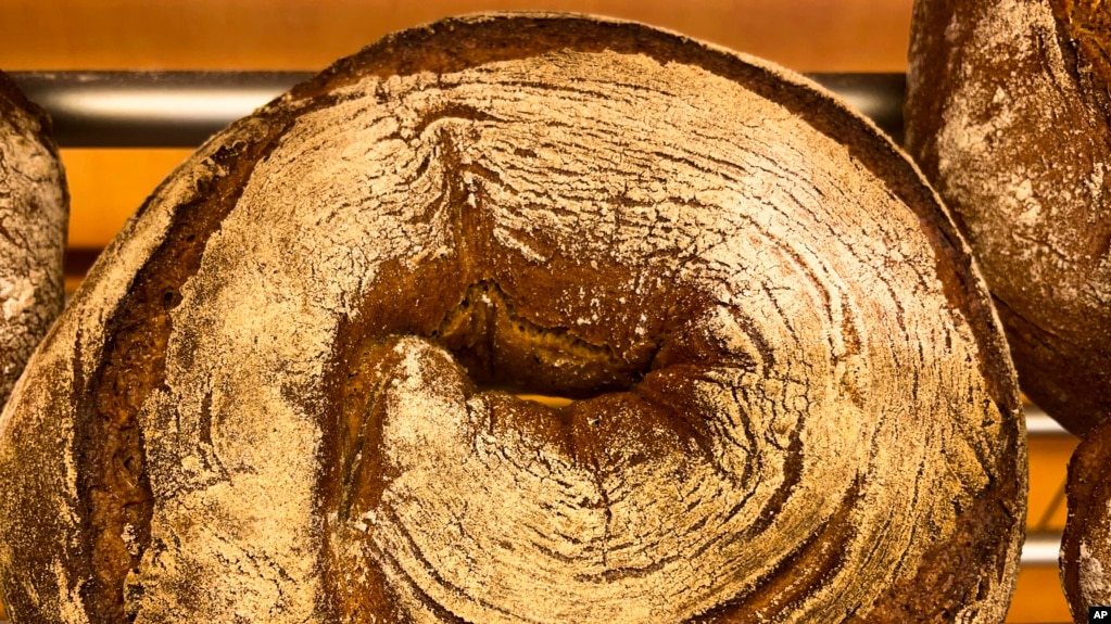 Bread made with beer from a brewery in Germany. The Fuechschen Brewery had many liters of unsold beer. Bakers took the beer to use in bread. (AP Photo/Daniel Niemann)