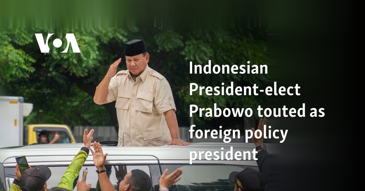 Indonesian President-elect Prabowo touted as foreign policy president