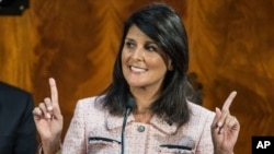 Embajadora estadounidense ante la ONU, Nikki Haley.