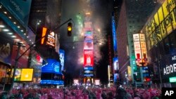 Perayaan tahun baru 1 Januari 2015 di Times Square, NYC (foto: dok).