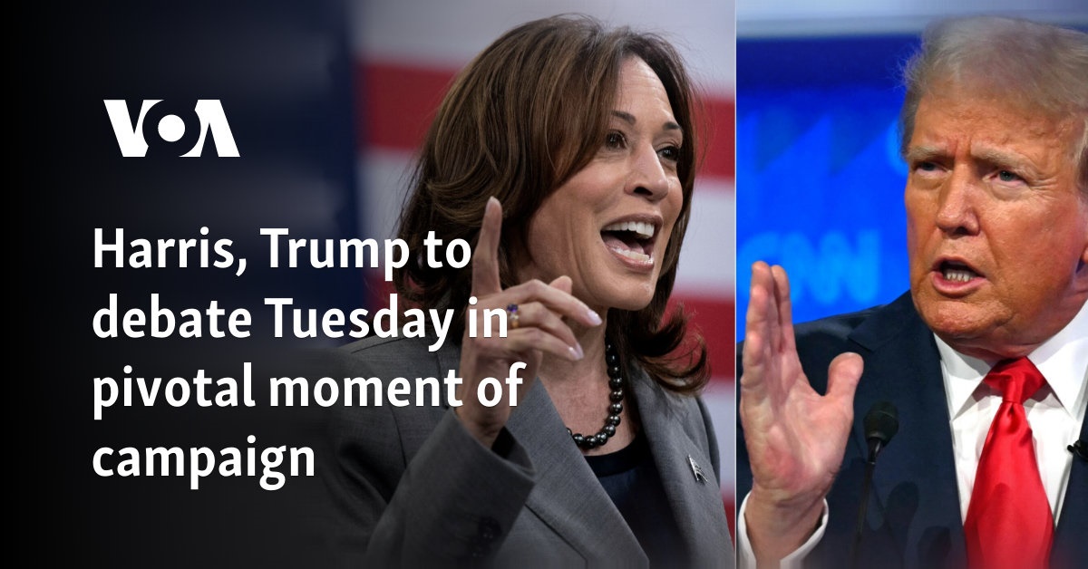 Harris, Trump to debate Tuesday in pivotal moment of campaign