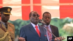 President Robert Mugabe at a recent Zanu PF rally.