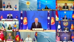 Perdana Menteri Australia Scott Morrison berbicara saat KTT ASEAN-Australia yang diselenggarakan secara virtual pada 27 Oktober 2021. (Foto: ASEAN SUMMIT 2021 HOST via REUTERS)