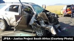 The scene of another fatal high-speed collision on a highway in South Africa.