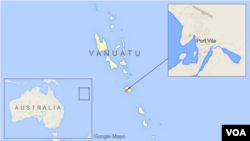 Bản đồ đảo quốc Vanuatu