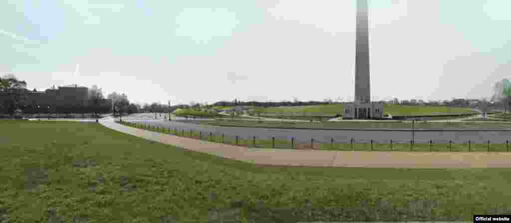 Los terrenos cerca del monumento a Washington, diseñado por Diller Scofidio Renfro & Hood Design.