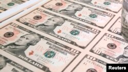 A police officer immerses a counterfeit U.S. dollar bill in liquid to show its quality during a media conference in Lima April 17, 2013. Approximately 10 million U.S. dollars and 12 million Peruvian Nuevos Soles counterfeit bills were found by the police 