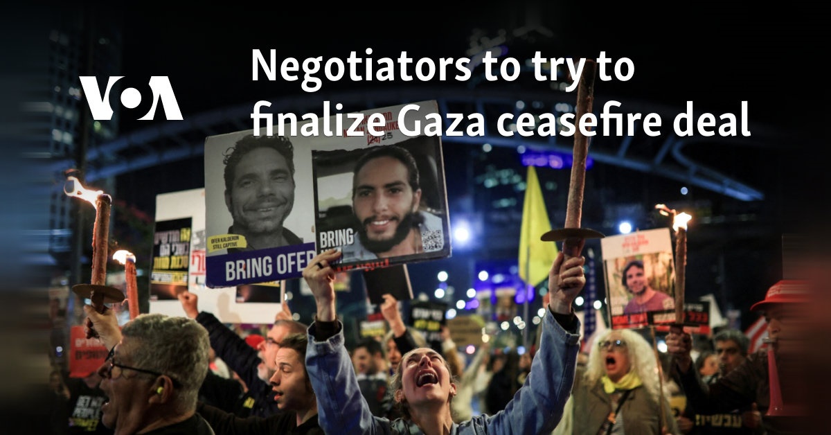 Negotiators to try to finalize Gaza ceasefire deal