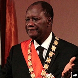 Ivory Coast President Alassane Ouattara during his inauguration ceremony, May 21, 2011.