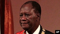 Ivory Coast President Alassane Ouattara during his inauguration ceremony, May 21, 2011. 