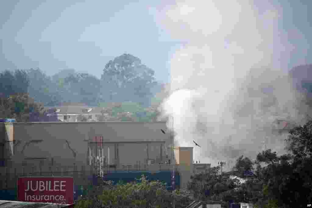Smoke rises from the Westgate Mall in Nairobi, Sept. 25 2013. 