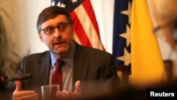 FILE - Matthew Palmer, U.S. State Department Director for South Central European Affairs speaks during an interview with Reuters in Sarajevo, Bosnia and Herzegovina.