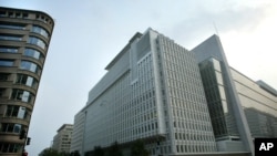 FILE - The World Bank headquarters in Washington.