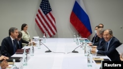 Nga takimi i Sekretarit amerikan të Shtetit Blinken me Ministrin e Jashtëm rus Lavrov (Rejkjavik, Islandë, 19 maj 2021)