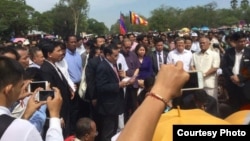 Religious ceremony with the CNRP at Angkor Wat Temple. (Courtesy photo: CNRP)
