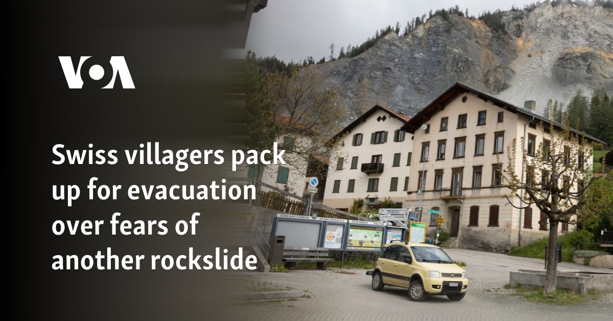 Swiss villagers pack up for evacuation over fears of another rockslide